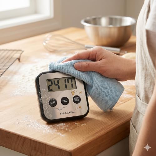 Stainless Steel Digital Timer, Countdown and Countup