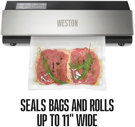 Weston 65-0501-W Vacuum Sealer, 11-Inch Stainless Steel