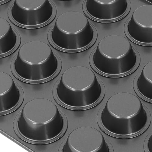 24 Cup Muffin Pan Nonstick Carbon Steel | Mini Pancake Baking Tray for