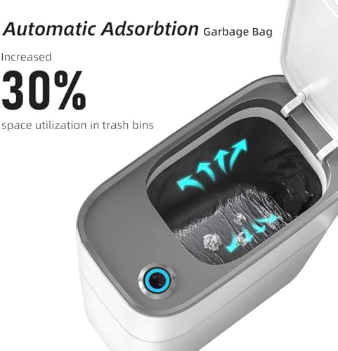 MOPALL Bathroom Trash Can, 3.5gal, Motion Sensor