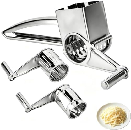 Rotary Cheese Grater, Hand Crank, Parmesan and Nuts