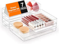 SMARTAKE 7 PCS Drawer Organizer, 4-Size Desk Drawer Organizer Trays