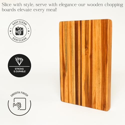 HOMORA Wooden Chopping Board, Medium (18 * 12 * 1.5)