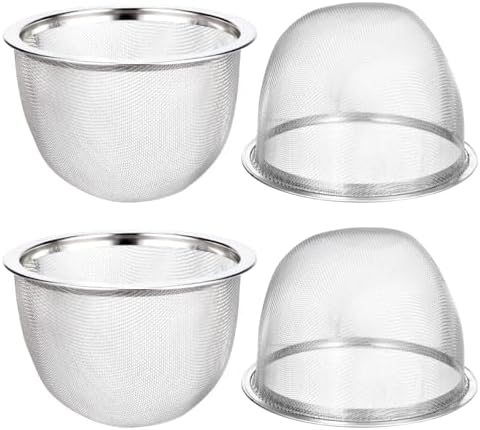 Kichvoe 4Pcs Stainless Steel Tea Strainer Basket Fine Mesh Tea Filter