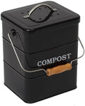 Carbon Steel Kitchen Countertop Compost Bin, 1 Gallon