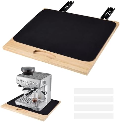 Appliance Slider, Solid Wood Large Sliding Tray for Coffee Maker