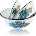 STP GOODS Enamel Bowl Set of 3 pcs Enamel Serving Bowls, Enameled