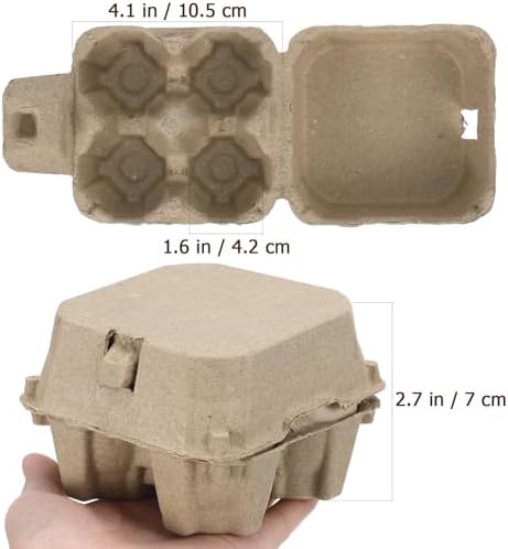 Garneck 10Pcs Egg Carton, Reusable Stackable Tray