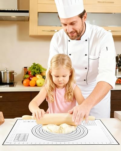 Silicone Pastry Mat with Measurements, 28 x 20 Inch