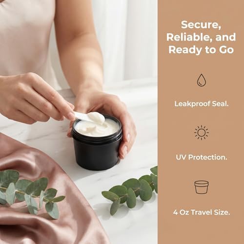 Nicunom 20 Pack Plastic Cosmetic Container Jars, Leakproof 4 Oz Lotion