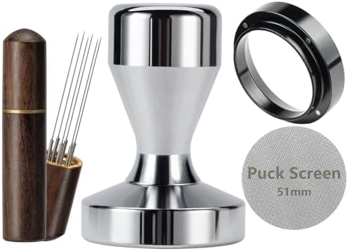 51mm Tamper Espresso Accessories Kit: Espresso Tamper Set, Coffee