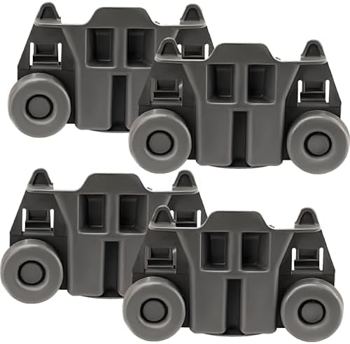 W10195417 Upgraded Dishwasher Wheels Lower Dish Rack Replaces