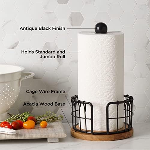 Pfaltzgraff Anvil Acacia Wood Paper Towel Holder