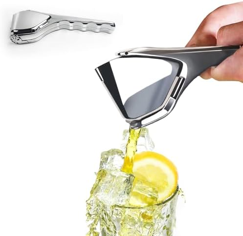 Stainless Steel Lemon Squeezer with Built-in Strainer