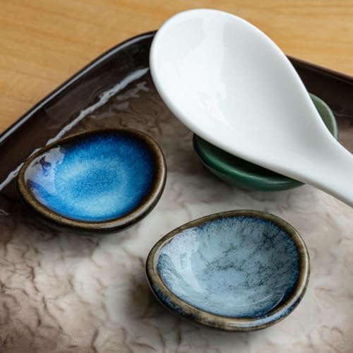 Small Ceramic Spoon Rest 3PCS for Coffee Tea Spoon Kitchen Counter
