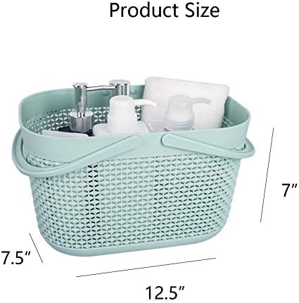 Plastic Portable Shower Caddy Basket, Storage Organizer with Handle