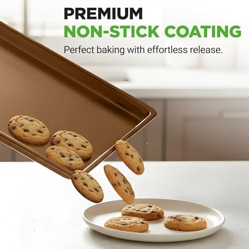 NutriChef Nonstick Extra Large Baking Sheets – 22 x 16 Inch Mega
