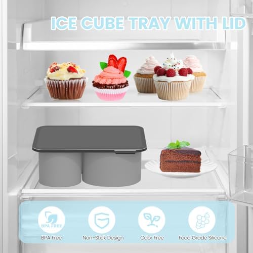 Large Silicone Ice Cube Tray for 20-30-40 oz Tumbler Cup, Slow Melting