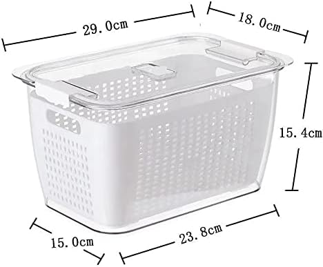 Refrigerator Fruit Storage Container,Drain Airtight Box with