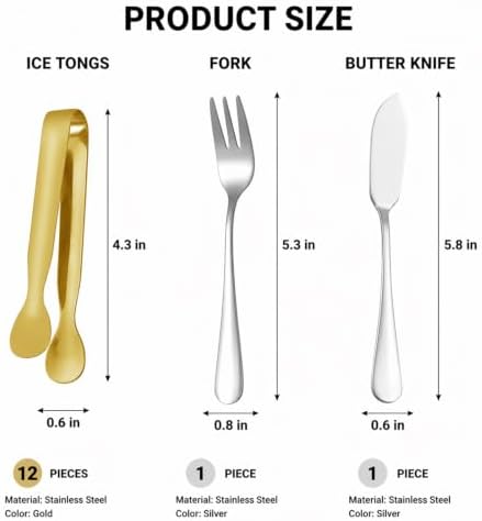 Charcuterie Board Accessories - Mini Tongs - Serving Fork - Cheese