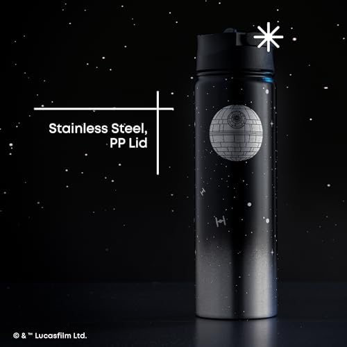 JoyJolt Stainless Steel 22 oz Star Wars Water Bottle with Straw Lid