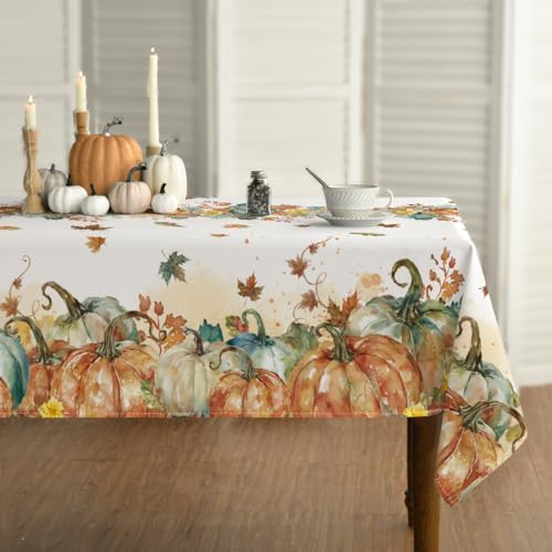 Horaldaily Fall Tablecloth 60 x 84 Inch Rectangular Thanksgiving