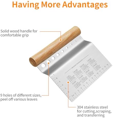 ALLTOP Dough Bench Scraper/Cutter/Chopper, 1 Pack