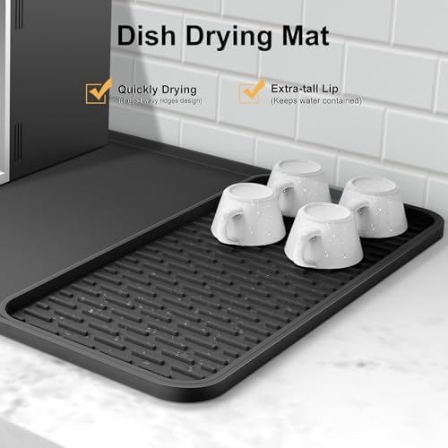 Silicone Coffee Mat, 16''x16'' Coffee Bar Mat