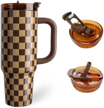 Insulated Tumbler with Straw | Double Wall Stainless Steel Travel Mug