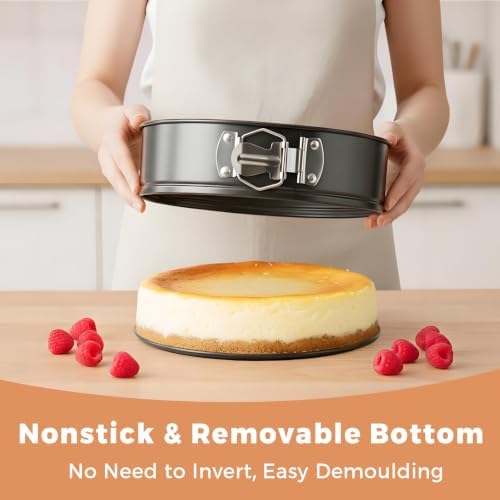 Springform Pan 9 Inch Spring Form Pan for Cheesecake with Protector