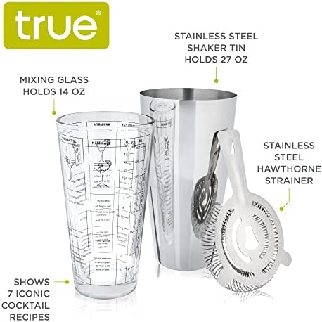 True 3-Piece Barware Set for Mixed Drinks and Cold Brew Cocktails