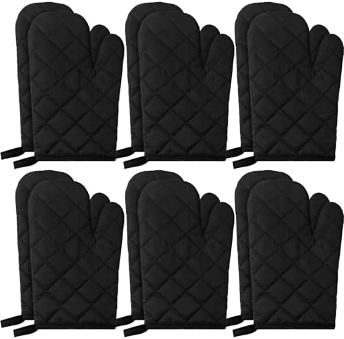6 Pairs Heat Resistant Oven Mitts Kitchen Oven Gloves 11 Inch Long