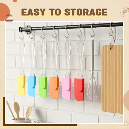 Baderke 24 Pcs Mini Silicone Spatula Stainless Steel Whisk Set, 7"