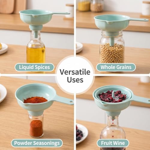 7-in-1 Multi-Function Kitchen Funnel Set, Food Grade Plastic Funnel