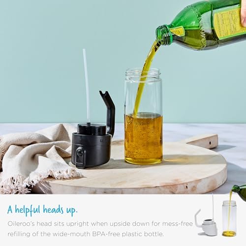 Dreamfarm Oileroo Lite Oil Sprayer, Pourer & Doser, White