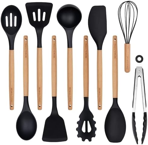 Silicone 10 Pcs Kitchen Cooking Utensils Set, Recycled Materials