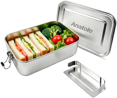 Anatole 304 Stainless Steel Bento Box 47oz Leak-Proof Lunch Box 1