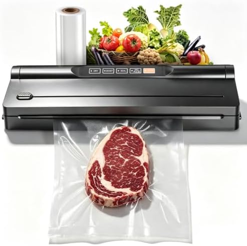 Black VS6615H Vacuum Sealer Machine, 60KPa