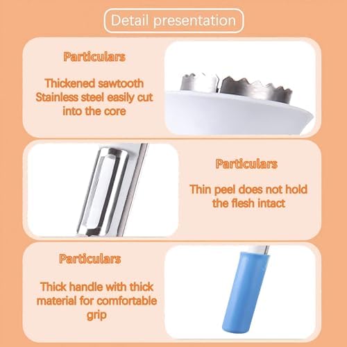 2 in 1 Stainless Steel Fruit Vegetable Corer Peeler Kitchen Tool