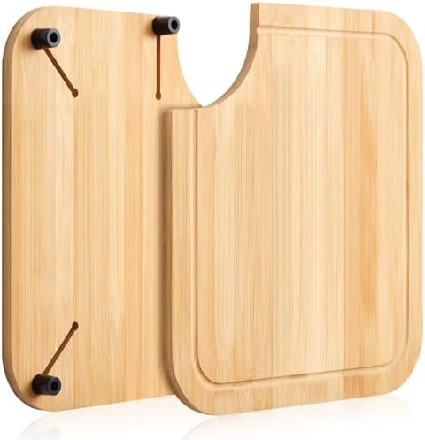 Ziliny 1 Pc RV Sink Cover Cutting Board, 14.5 x 12.5 in, Bamboo