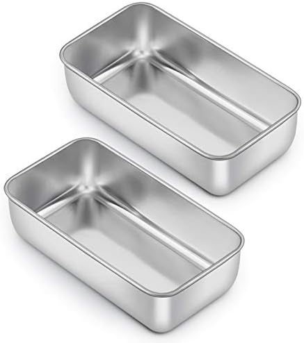 E-far Loaf Pan for Baking Bread, 9 x 5 Inch Stainless Steel Bread Pan
