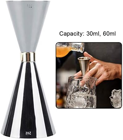 Stainless Steel Jigger Set, 30ml and 60ml Cone Shaped Drink Measuring