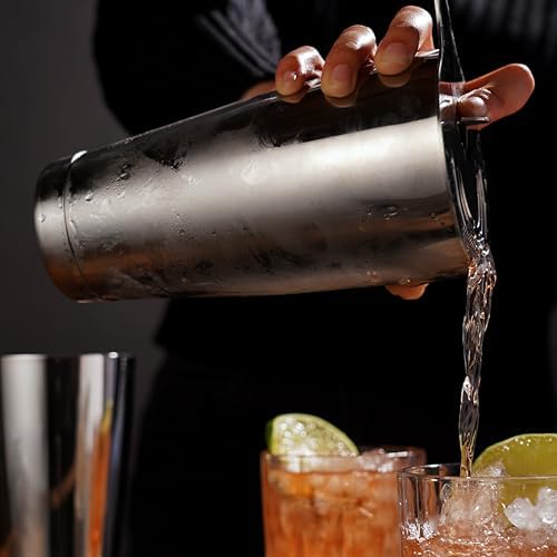 Viski Stainless Steel Shaker Tins for Cold Brew Cocktails, Margarita