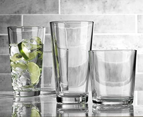 Glaver's Drinking Glasses Set of 12. Glassware set, 6 Highball Glass