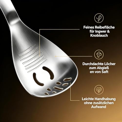 5‐in‐1 Multifunctional Cooking Spoon, 304 Stainless Steel Cooking
