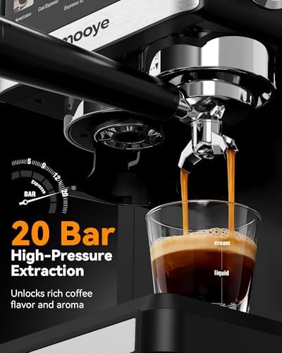 Espresso Machine with Grinder, 20Bar, Black