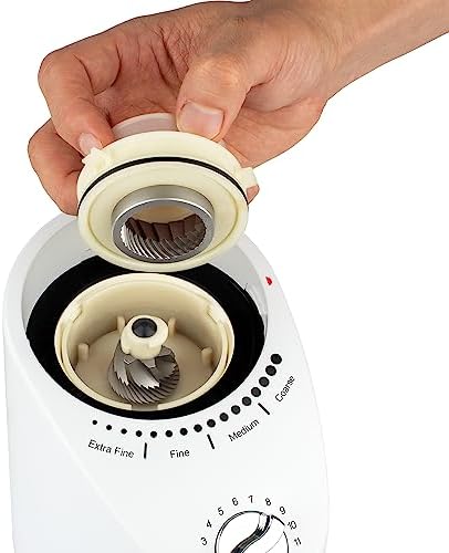 Capresso Infinity Plus Commercial Grade Burr Grinder, White