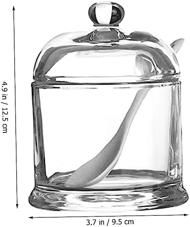 Glass Seasoning Dispenser with Ceramic Lid, Kitchen Spice Jar