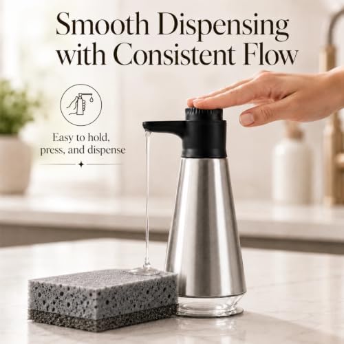 Stainless Steel Soap Dispenser with Adjustable Output