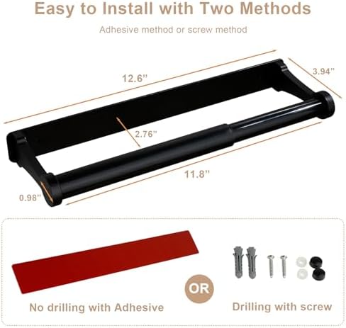 Under-Cabinet Paper Towel Holder, Matte Black